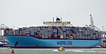 Evelyn Maersk im Hafen Rotterdam