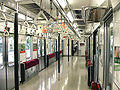 Inside the transfer car from the Yamanote Line, August 6, 2004, Hashimoto Station