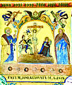 English: Alcove painting of crucifixion on the north side Deutsch: Nischenmalerei der Kreuzigung auf der Nordseite