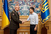 President of Ukraine Volodymyr Zelenskyy appointed Lieutenant General Ruslan Khomchak to the post of Chief of the General Staff - Commander-in-Chief of the Armed Forces of Ukraine (21 May 2019)