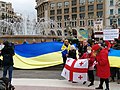 Manifestacija prieš Rusijos invaziją į Ukrainą, Barselona