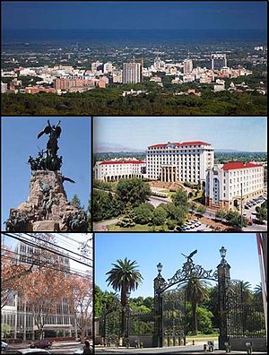 Montagem da cidade de Mendoza