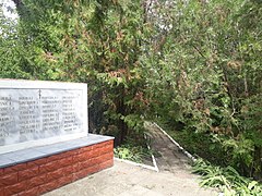 Monument în memoria consătenilor căzuți în Al Doilea Război Mondial Chirianca. Alee pe lângă monument.jpg