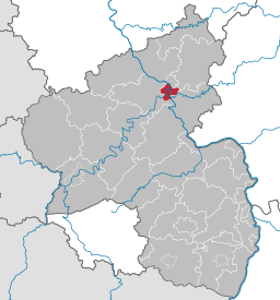 Läget för Koblenz i Rheinland-Pfalz