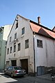 Hausfassade in der Rosengasse im oberschwäbischen Memmingen.