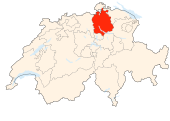 Položaj kantona Kanton Zürich v Švici