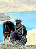 Lelaki Tibet dengan mastifnya