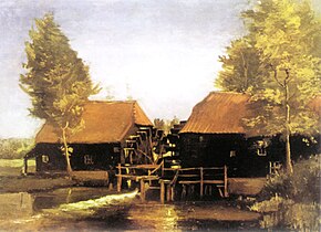 Водяная мельница в Коллене недалеко от Нюэнена, Винсент Ван Гог (1884)