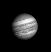 Approche de Jupiter (durée : 25 jours, 27 millions de kilomètres parcourus).
