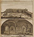 Haut de la gravure, l'église de Cana en 1714