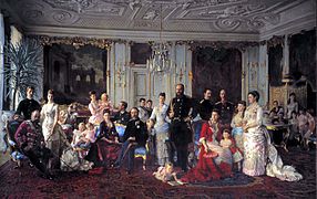 El rey Cristián IX de Dinamarca y su familia (1886)