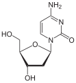 Deutsch: Struktur von Desoxycytidin English: Structure of Deoxycytidine