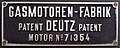 Schild an der Petroleumlok Typ 3514