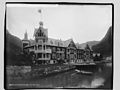 Hotel Hardanger, Odda, fotografert mellom 1880 og 1898. Bildet inngår i Nasjonalbibliotekets bildesamling. Foto: Marthinius Skøien