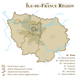 Gressey trên bản đồ Île-de-France (region)