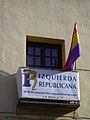 Bandera de la República en un balcó de Izquierda Republicana