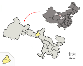 Kaart van Jinchang