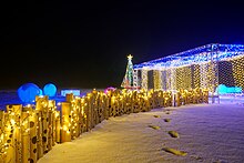 森岳温泉イルミネーション（秋田県三種町）