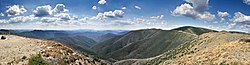 Panorama dos Alpes australianos.