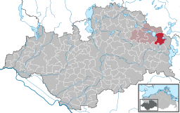 Läget för kommunen Neu Poserin i Landkreis Ludwigslust-Parchim