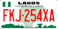 Current plate of Lagos for commercial vehicles