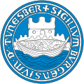 Tønsbergin vuoteen 2020 käytössä ollut vaakuna, 1200-luvulta peräisin oleva sinetti.