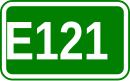 Zeichen der Europastraße 121