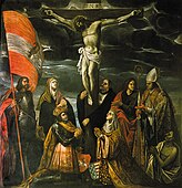 A 17th-century depiction of Władysław II Jagiełło and Jadwiga of Poland by the cross by Tommaso Dolabella