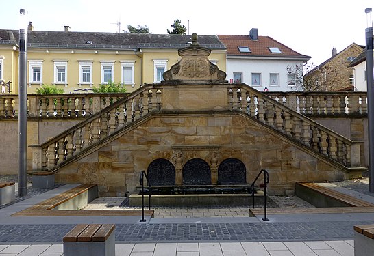 Fountain with 9 pipes at Wörrstadt, 2019