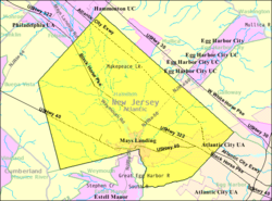 Census Bureau map of Hamilton Township, Atlantic County, New Jersey