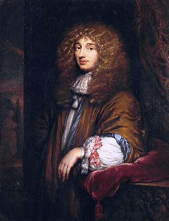 Portret van Christiaan Huygens door Caspar Netscher, 1671. Christiaan was met afstand de briljantste student die ooit aan de hogeschool te Breda stond ingeschreven.