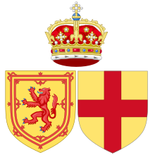 Coat of Arms of Queen Elizabeth (de Burgh) of Scotland.svg