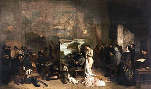 Гистав Курбе Атељето на сликарот(1855).