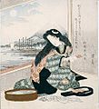 Keisai Eisen, Shikishiban, um 1825