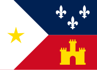 Acadiana-flagget fra Louisiana
