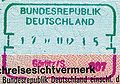 Печат во пасош од повторно обединета Германија.