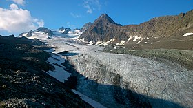 Vue du glacier de Gébroulaz depuis le nord.