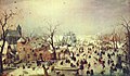 『スケーターのいる冬景色』(1608年頃) ヘンドリック・アーフェルカンプ
