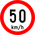 RUS 043 Speed Limit (50 km/h)