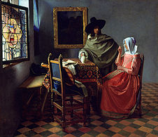 Jan Vermeer, Sklenice vína (1661)