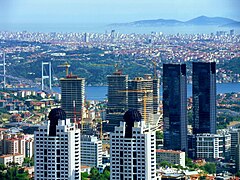 Quartier de Levent, en plein développement dans la périphérie d'Istanbul.