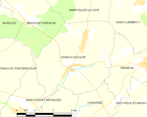 Poziția localității Vigneux-Hocquet