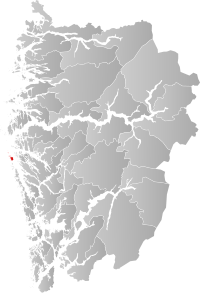 Kart som viser Fedje kommune.