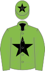 Light Green, Black star and star on cap