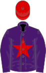 Purple, red star, red cap