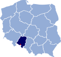 English: Prudnik location within Poland Polski: Położenie Prudnika na mapie Polski Deutsch: Prudnik auf der Karte von Polen