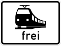 Zusatzzeichen 1024-15 Schienenbahn frei