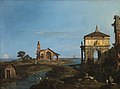 Isla en la laguna de Venecia, de Canaletto (pintura italiana del siglo XVIII).