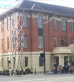 This is a photograph of the Australian Institute for Machine Learning next to the Australian Space Agency headquarters in Lot Fourteen.