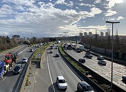 Autoroute A3 vue depuis le pont des Carrouges, Noisy-le-Sec